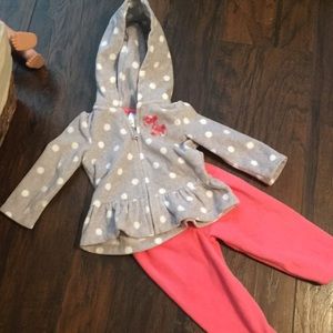 Baby girl coat and pant set